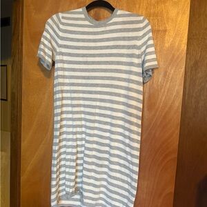 Michael Kors Gray and White Striped Dress